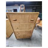 Vintage bamboo and Wicker chest