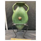 Pottery vase with stand