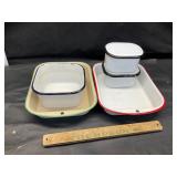 Vintage enamel pans