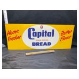 Vintage Capital Bread sign metal