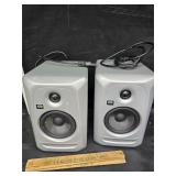 Pair of KRK monitor speakers working