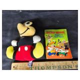 Vintage plush Mickey mouse and cartoon