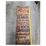 Kitchen Rules wall hanging