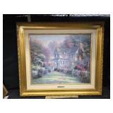 Thomas Kincaid Victorian Garden numbered on canvas