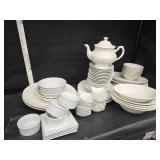 Large lot of white dishes