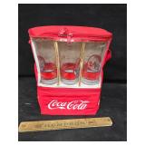 Coke cooler with glasses