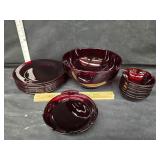 Ruby red dishes