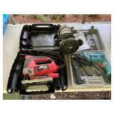 Jig saw, drill and router