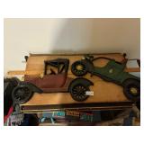 2 cast metal trucks