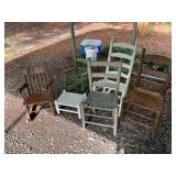 Chairs rockers and stool