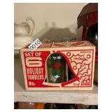 6 holiday glasses