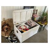Wicker trunk and other front porch