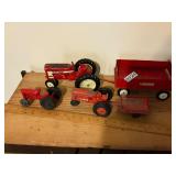 Vintage die cast tractors
