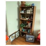 Book shelf and contents of corner