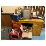 Desk and contents
