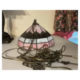 Hanging stained glass lamp