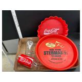 Coke glasses and trays