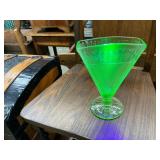 Uranium glass vase