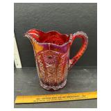 Sunset carnival glass pitcher