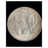 1922 silver peace dollar coin