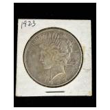 1923 $1 silver peace dollar coin