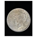 1922 silver peace dollar coin