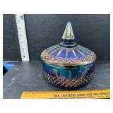 Carnival glass candy dish