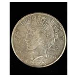 1922 silver peace dollar coin
