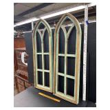 2 wooden arches decor