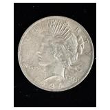 1922 silver peace dollar coin