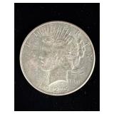 1925 silver peace dollar coin