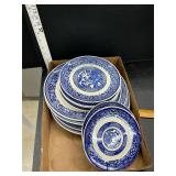 Blue and white plates