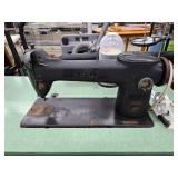 Commercial sewing base and singer sewing machine