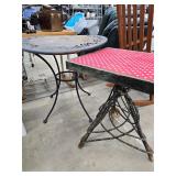 Pair of outdoor tables