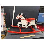 Wood rocking horse