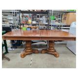 Pedestal dining table with six chairs 44*75*30