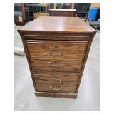 Wood file cabinet 19*24*30 tall