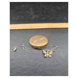 Brass snuff box and contents