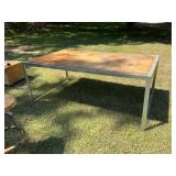 Metal frame table 7ft by4ft