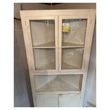 Small white corner cupboard 1950s