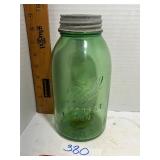 Green Quart ball mason jar