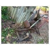 Antique planter and other