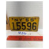 1955 New York motorcycle tag