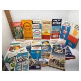 Lot of 20 vintage gas station maps