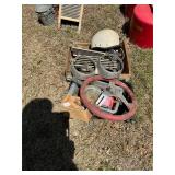 Miscellaneous car parts and helmet