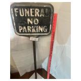 Vintage funeral sign