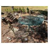 Rod iron table 3 chairs