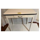 Porcelain top table with drawer