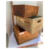 Antique wooden boxes