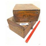 2-  Antique Wooden advertising boxes